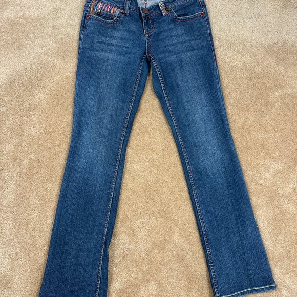 Vintage Y2K Women's Coogi Embroidered Pocket Mid Rise Straight Jeans Size 7 / 8 - Picture 5 of 9
